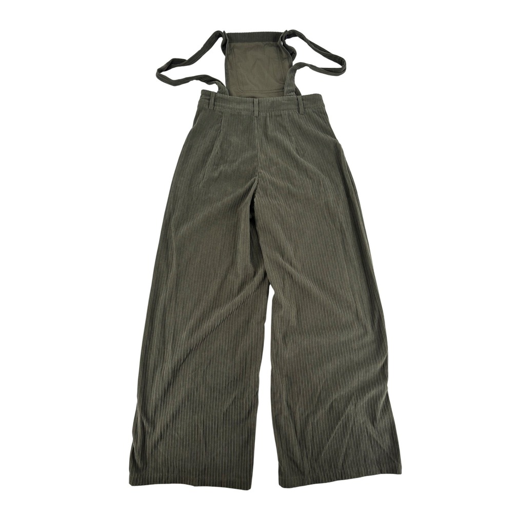 Cider Corduroy Overalls Women XS Green Wide Leg Bib Pocket Dungarees Retro Boho - Picture 7 of 9